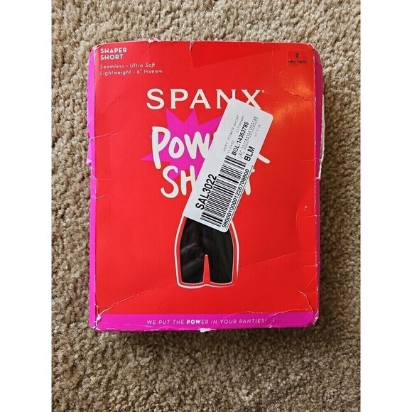 Spanx Women's Power Short Mid Thigh Shaper Short Black Size Small NEW $36 - Picture 1 of 5